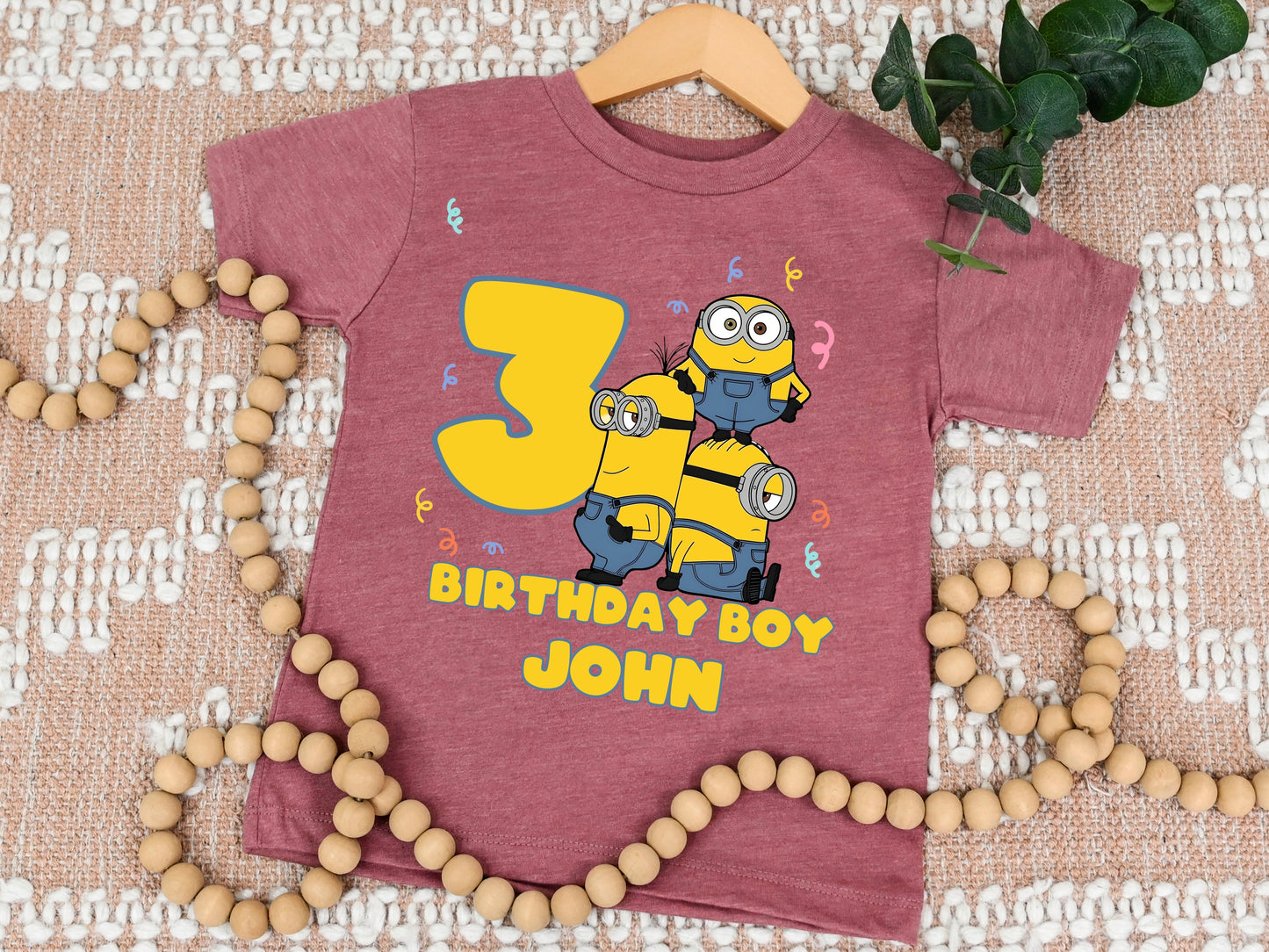 Custom Minion Birthday Shirt - Family Matching Birthday Boy Party Tee
