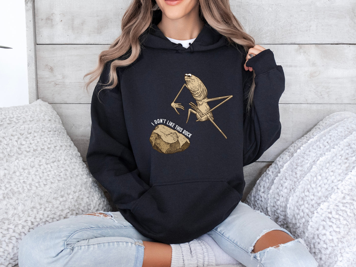 Marcus The Worm Hoodie, I Don't Like This Rock Hoodie