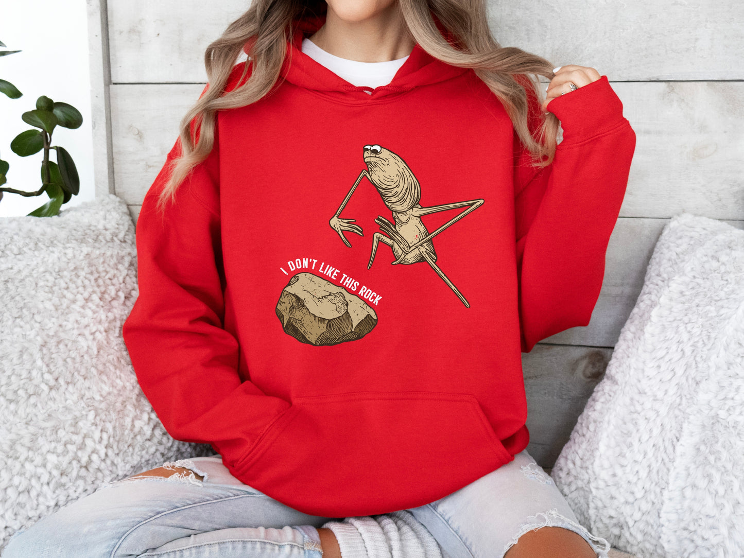 Marcus The Worm Hoodie, I Don't Like This Rock Hoodie