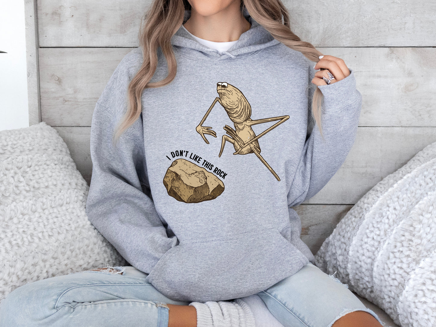 Marcus The Worm Hoodie, I Don't Like This Rock Hoodie