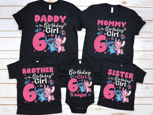 Stitch Birthday Girl Shirt, Family Trip Keepsake Tee
