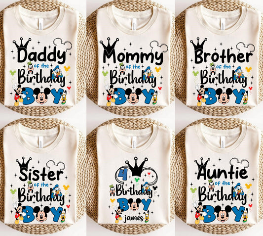 Disney Birthday Boy Shirt, Family Matching Shirt
