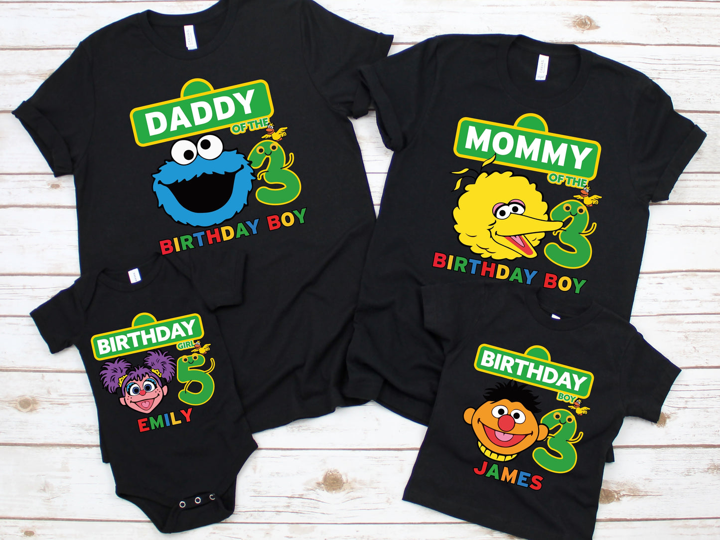 Sesame Street Birthday Family Custom Shirt