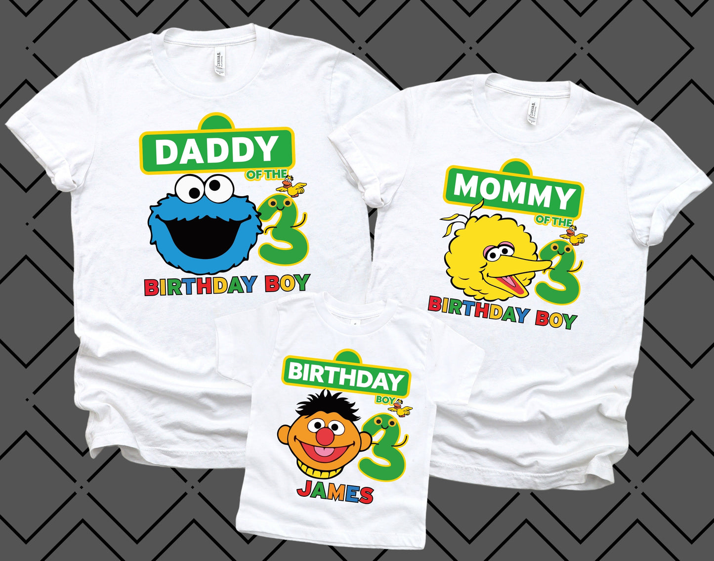 Sesame Street Birthday Family Custom Shirt
