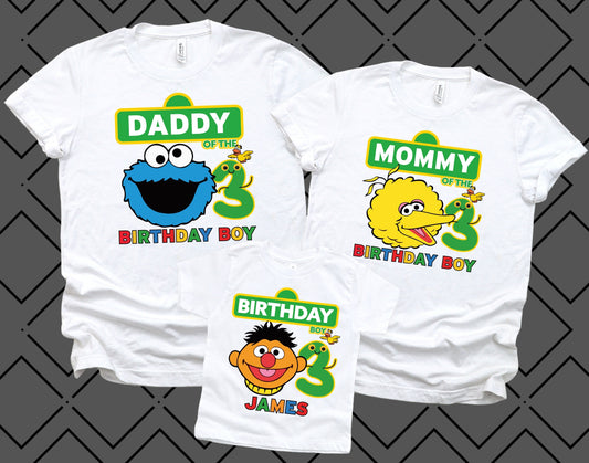 Sesame Street Birthday Family Custom Shirt