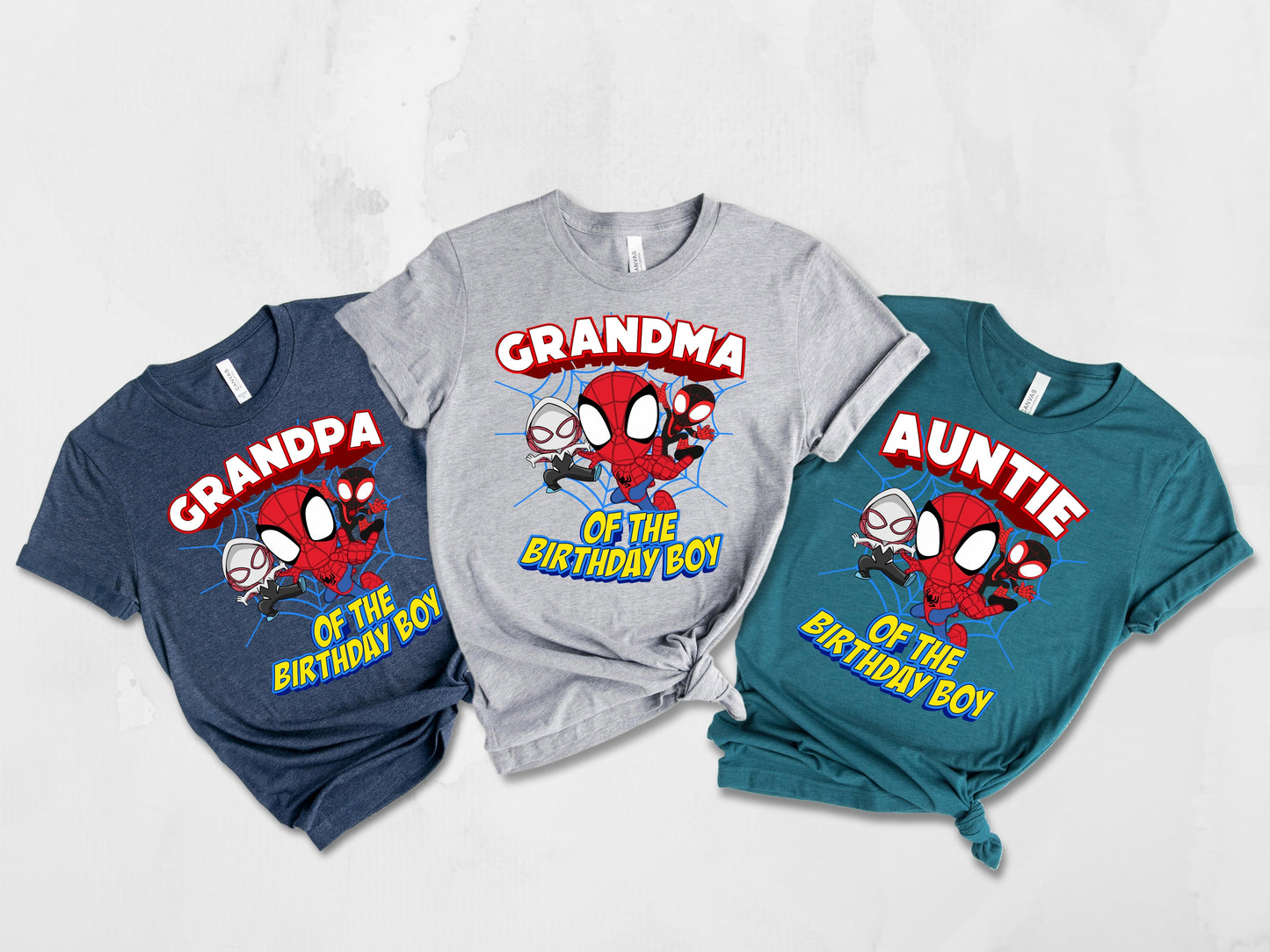 Spidey and Friends Birthday Shirt, Custom Family Matching Outfit