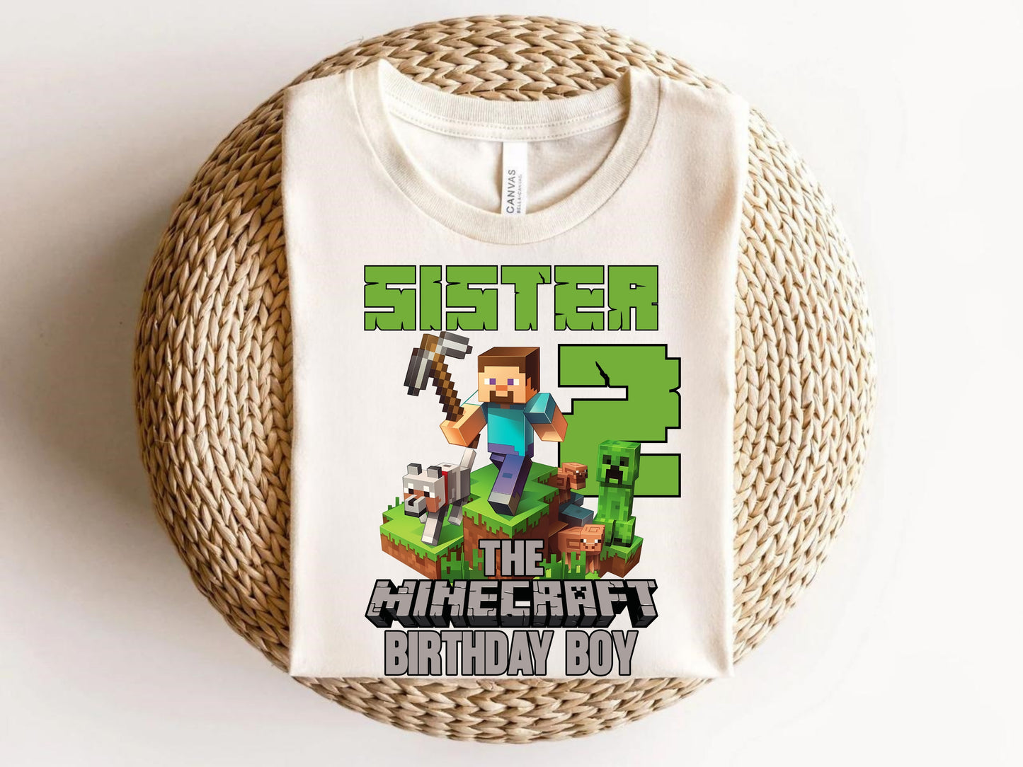 Custom MineC Family Birthday Boy Shirt,Birthday Outfit for Kids